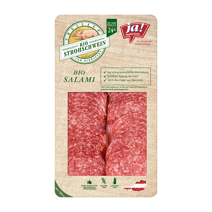Bio-Salami in Scheiben