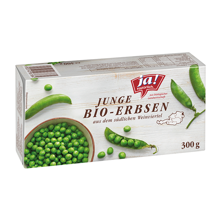 junge Bio-Erbsen
