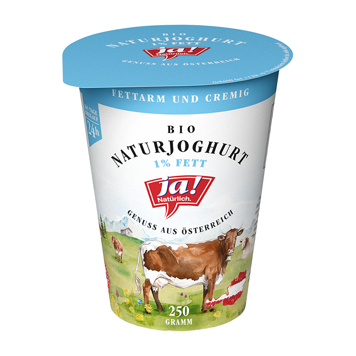 Bio Naturjoghurt 1% im 250g Becher von Ja! Natürlich