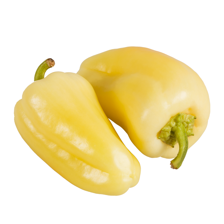 weiße Bio-Paprika