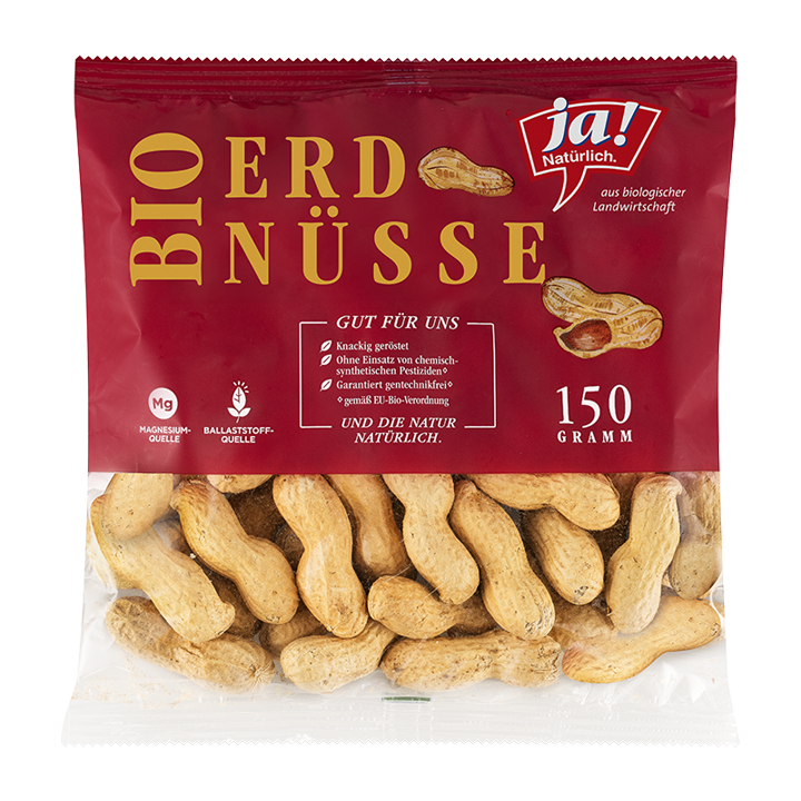 geröstete Bio-Erdnüsse in Schale