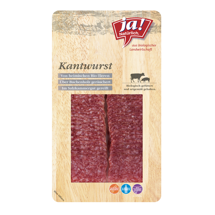 Bio-Kantwurst, geschnitten