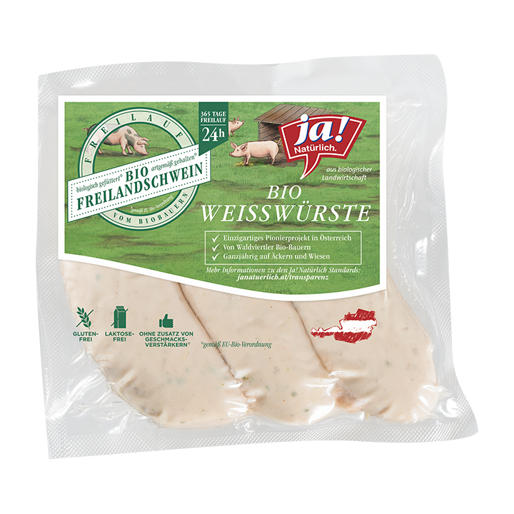 Bio-Weißwürste vom Freilandschwein