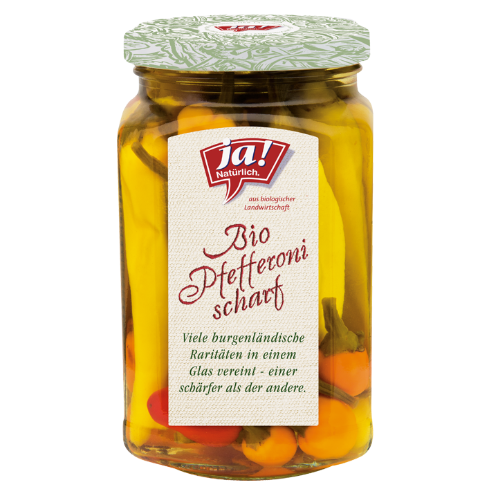 scharfe Bio-Pfefferoni