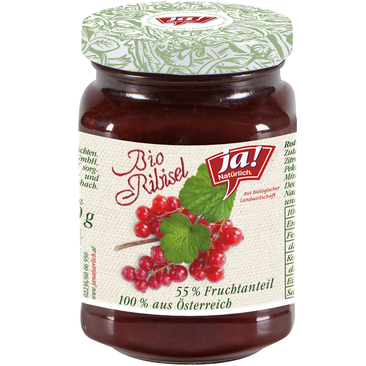 Bio-Rote Ribisel Konfitüre extra