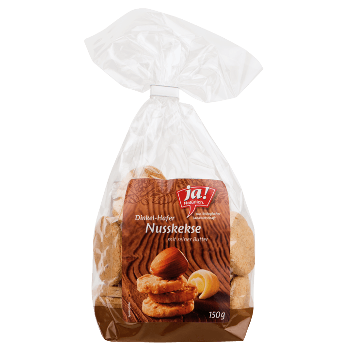 Bio-Dinkel-Hafer-Nusskekse