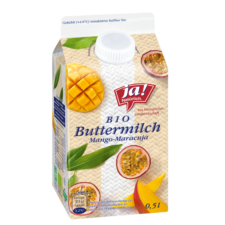 Bio-Buttermilch Mango-Maracuja