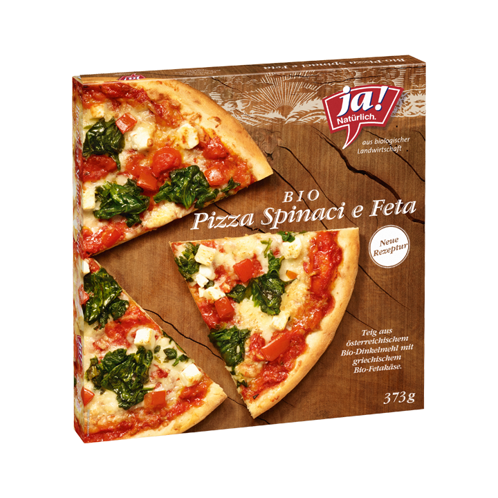 Bio-Pizza Spinat und Feta