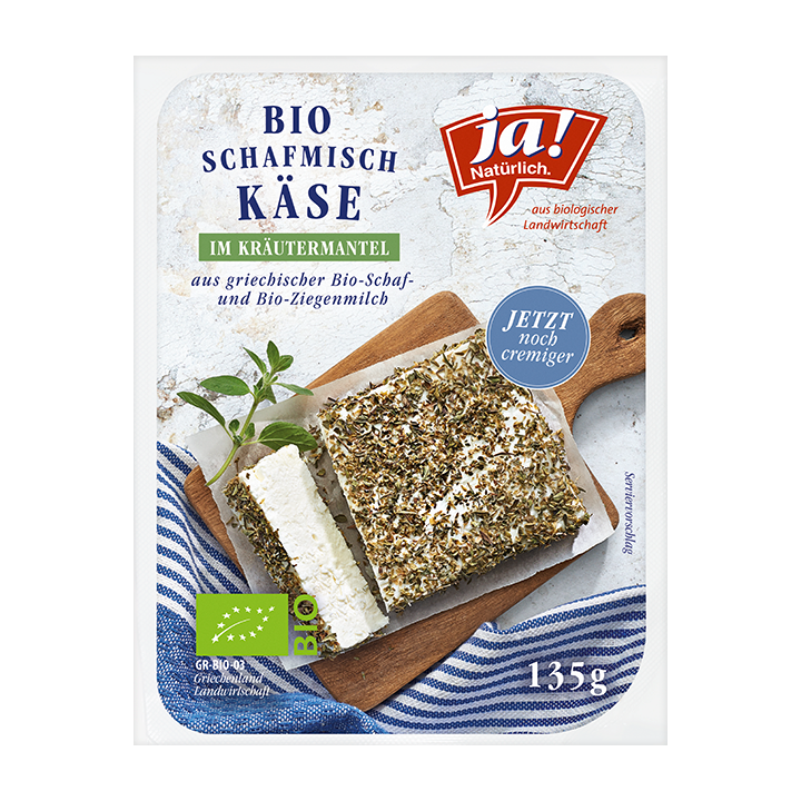 Bio Schafmischkäse im Kräutermantel