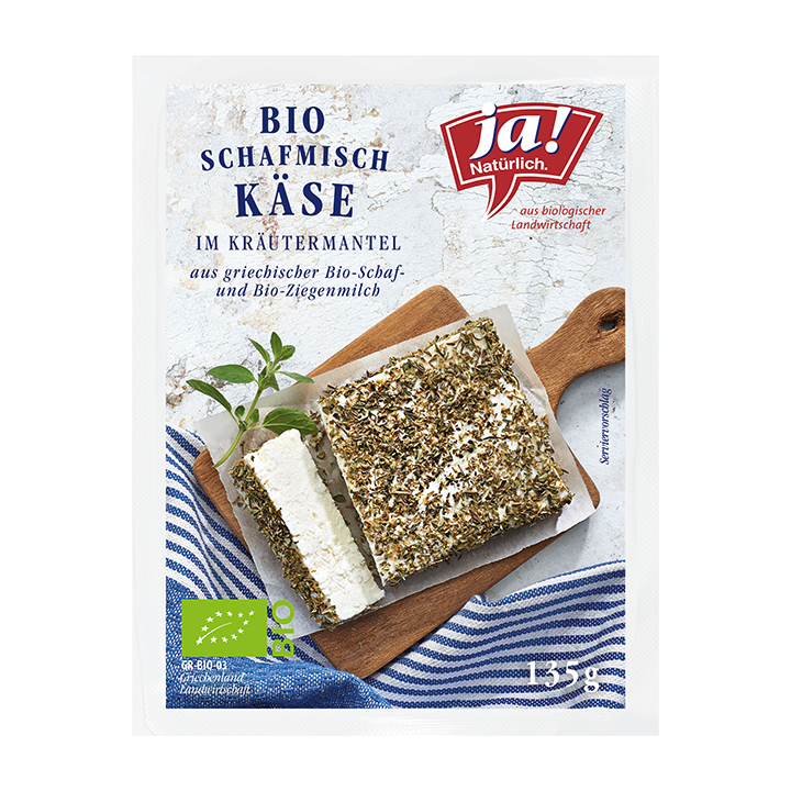 Bio-Schafmischkäse im Kräutermantel