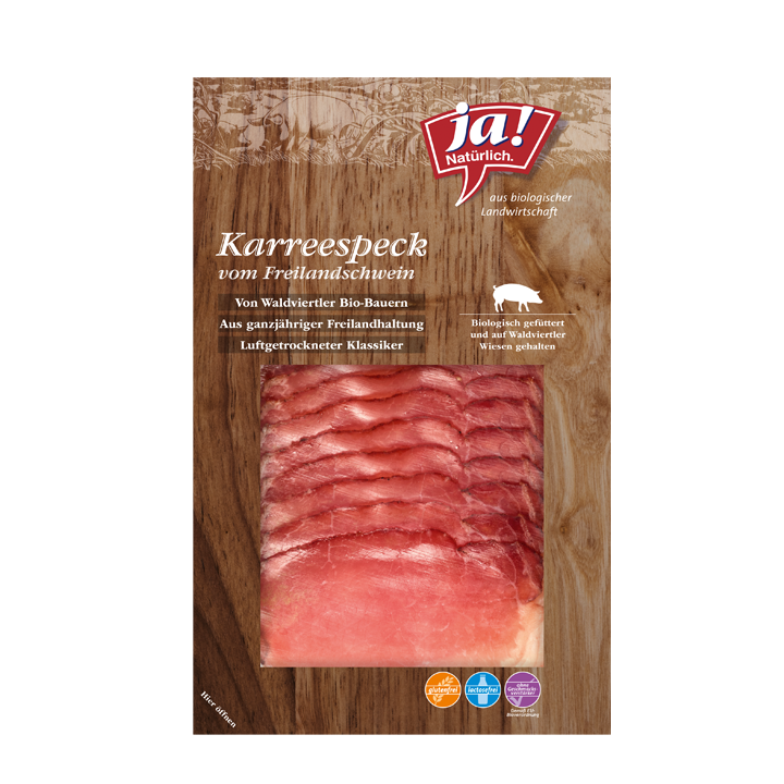 Bio-Karreespeck vom Freilandschwein