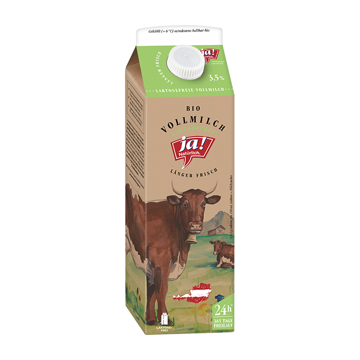 Bio-Vollmilch laktosefrei - Ja! Natürlich
