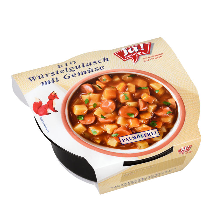 Bio-Würstelgulasch mit Gemüse