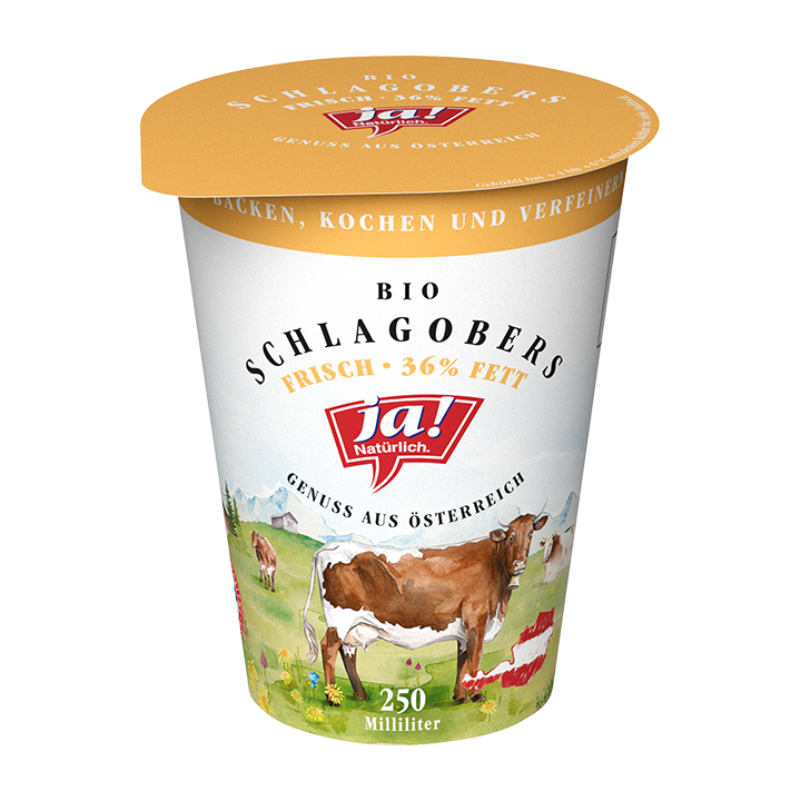 Bio Schlagobers im 250g Becher von Ja! Natürlich