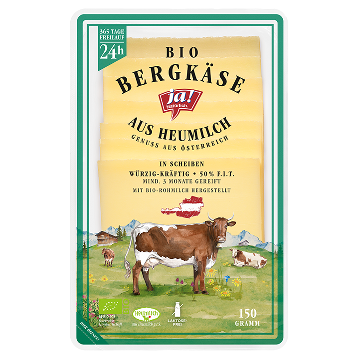 Bio-Bergkäse Scheiben aus Heumilch