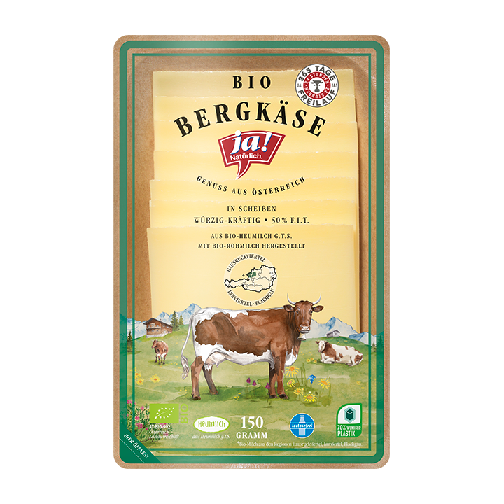 Bio-Bergkäse Scheiben aus Heumilch