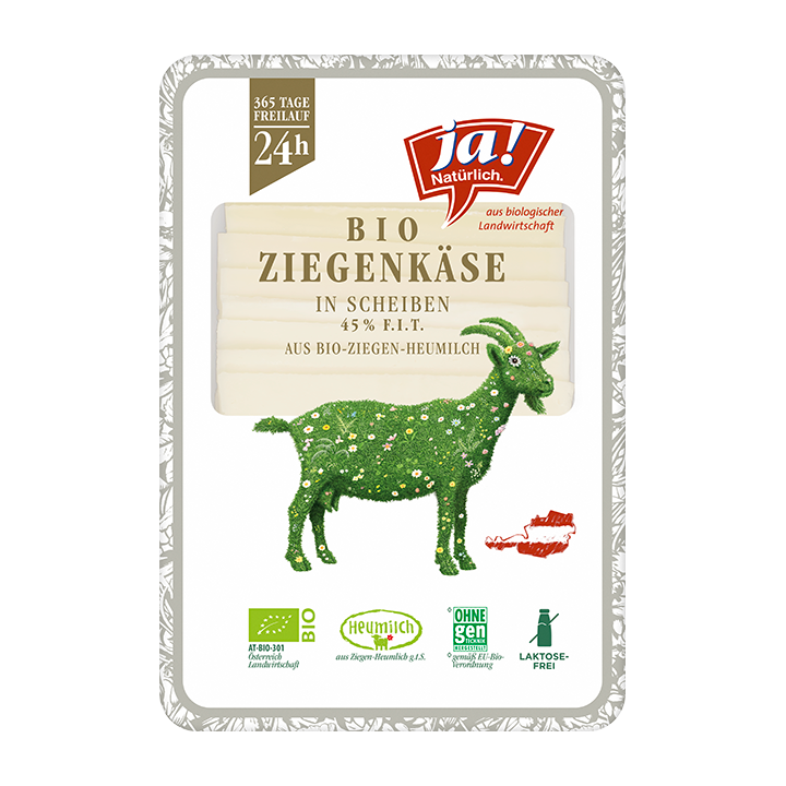 Bio-Ziegenkäse Scheiben aus Heumilch