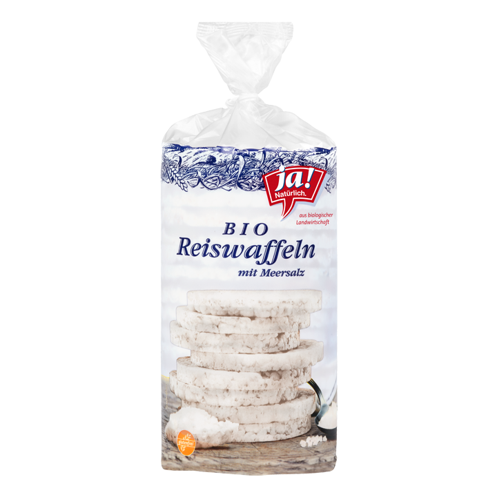 Bio-Reiswaffeln mit Meersalz