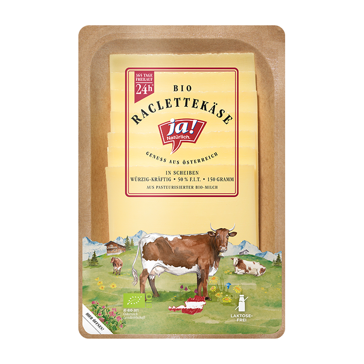 Bio-Raclette Käse Scheiben
