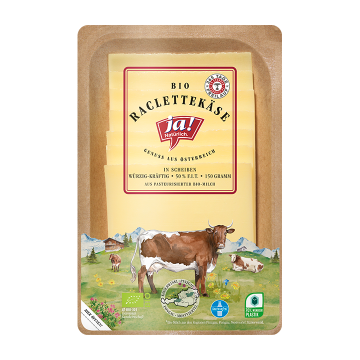Bio-Raclette Käse Scheiben