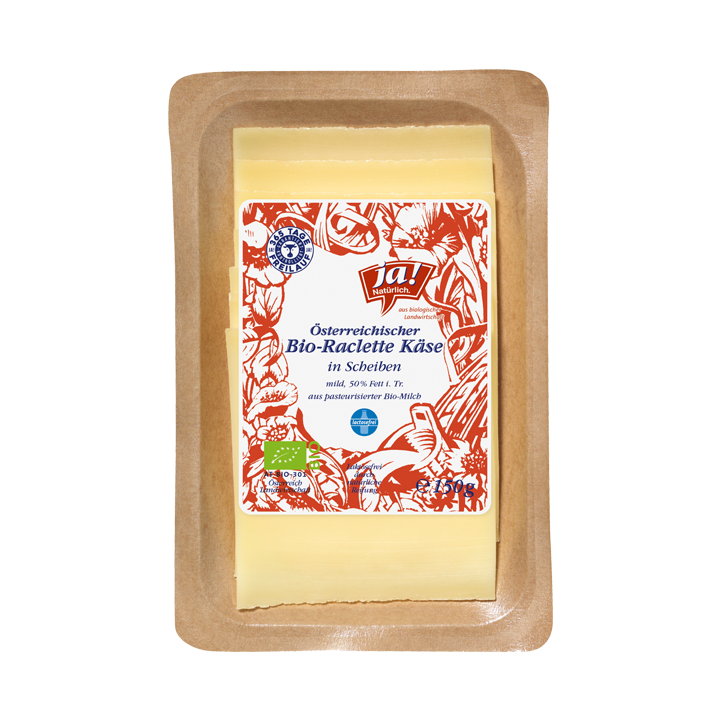 Bio-Raclette Käse Scheiben
