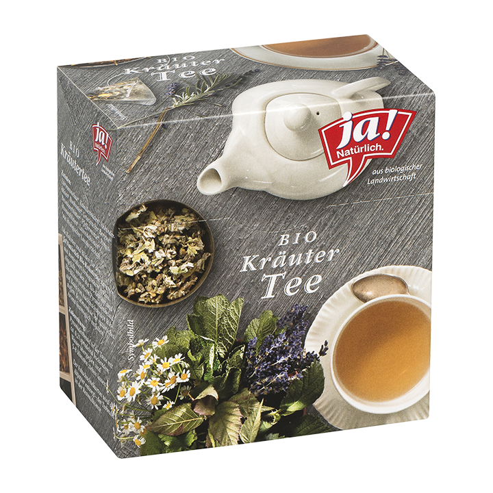 Eine Packung Ja! Natürlich Bio-Kräutertee.