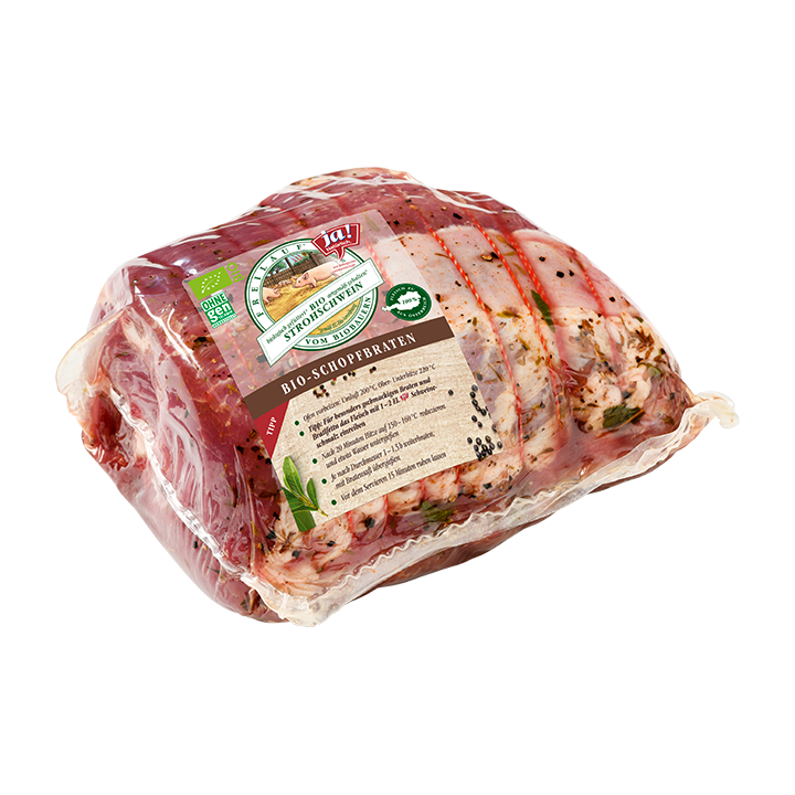 Bio-Schopfbraten vom Strohschwein gerollt