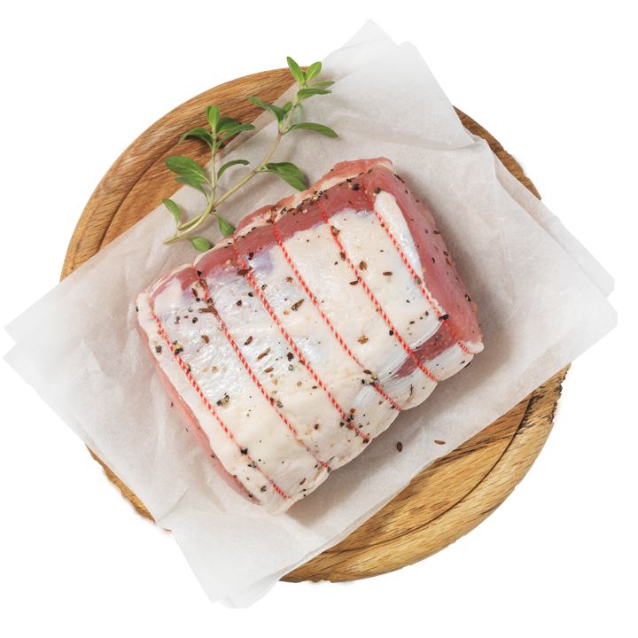 Bio-Karreebraten vom Strohschwein gewürzt