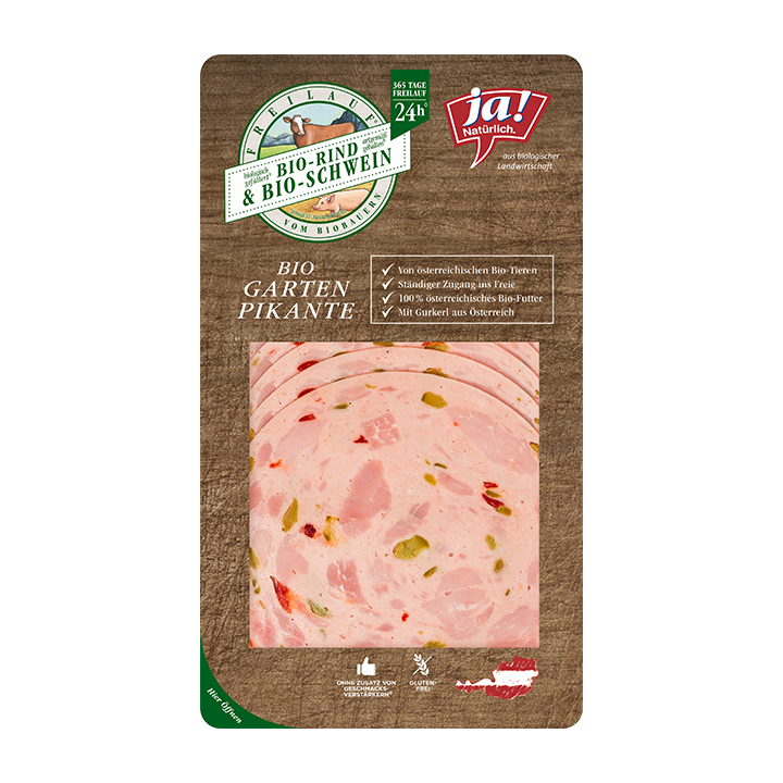 Bio-Gartenpikante vom Bio-Rind und Bio-Schwein - Ja! Natürlich