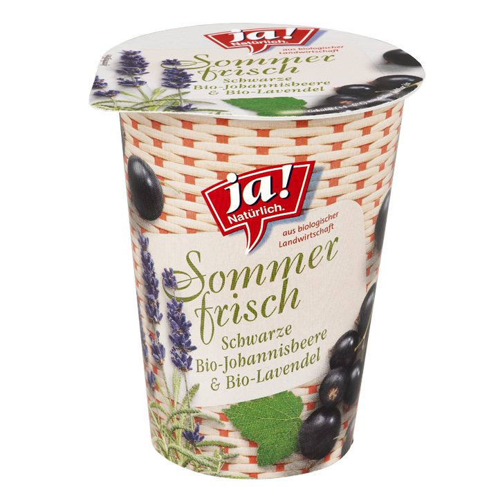 Bio-Fruchtjoghurt Sommerfrisch Schwarze Johannisbeere-Lavendel | Ja ...
