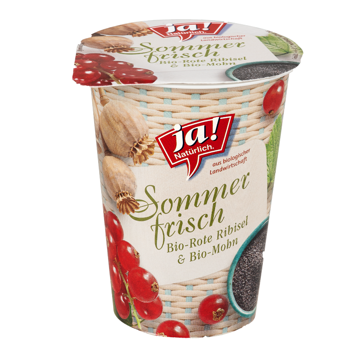 Bio-Fruchtjoghurt Sommerfrisch Rote Ribisel-Mohn