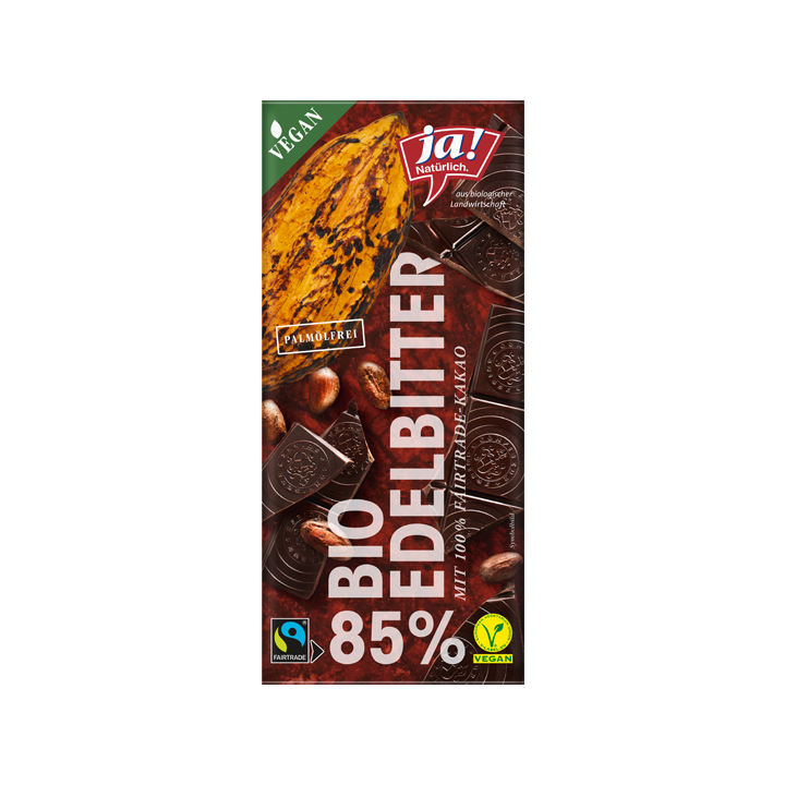Bio-Edelbitterschokolade 85%