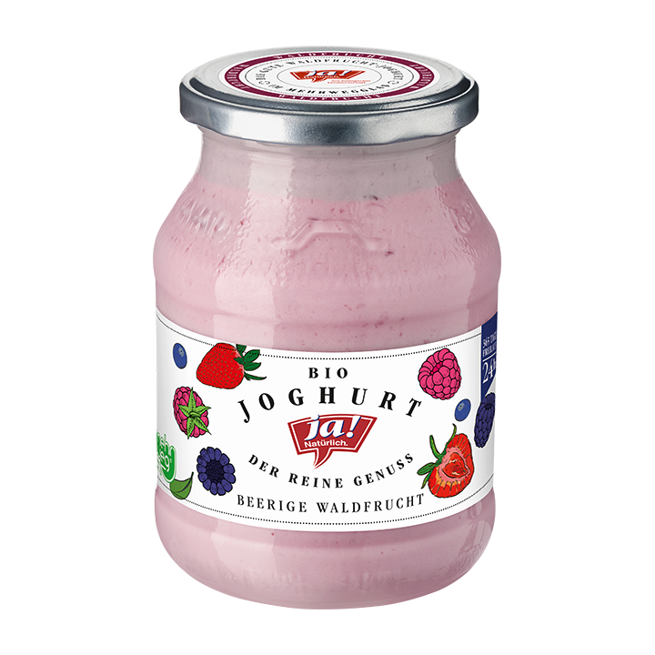 Bio-Fruchtjoghurt Waldfrucht im Mehrwegglas