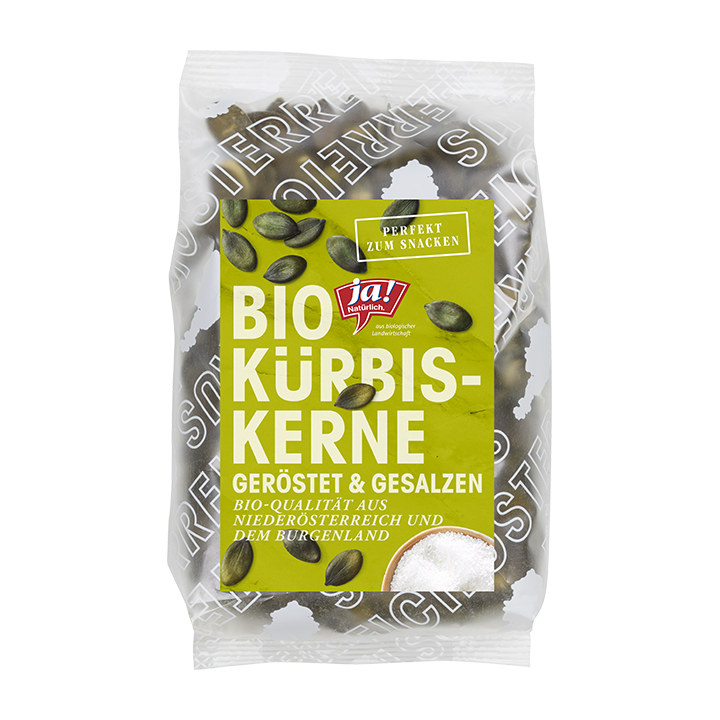 Bio-Kürbiskerne geröstet und gesalzen