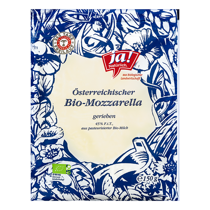 Bio-Mozzarella gerieben