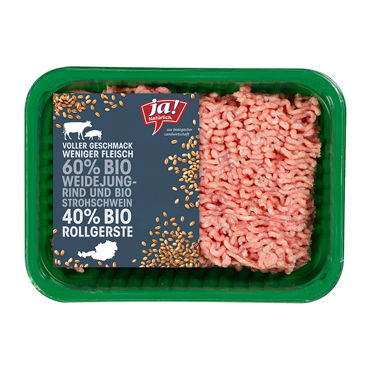 Bio-Faschiertes mit Bio-Rollgerste