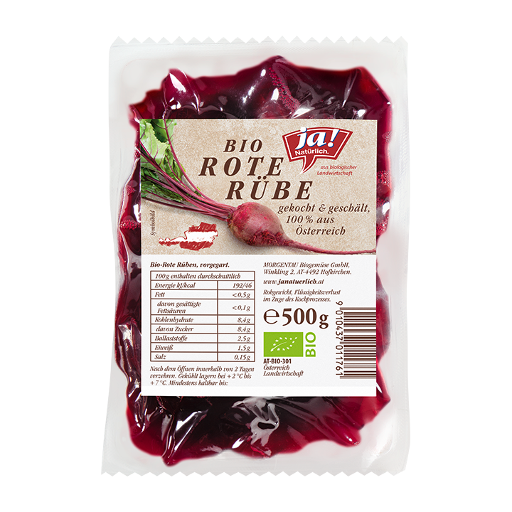 Bio-Rote Rüben gegart und gekocht