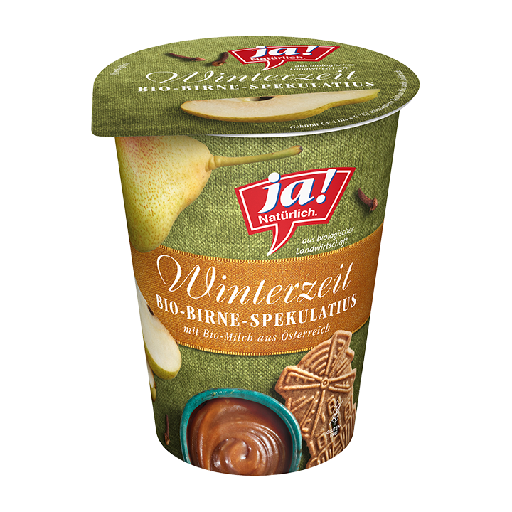Bio-Fruchtjoghurt Winterzeit Birne Spekulatius