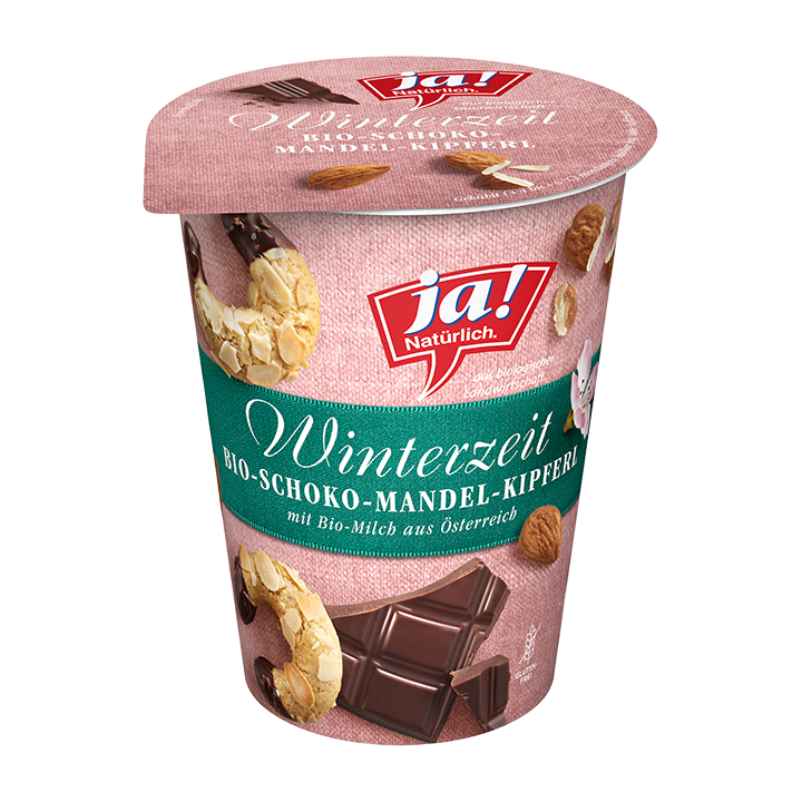 Bio-Fruchtjoghurt Winterzeit Schoko Mandel Kipferl