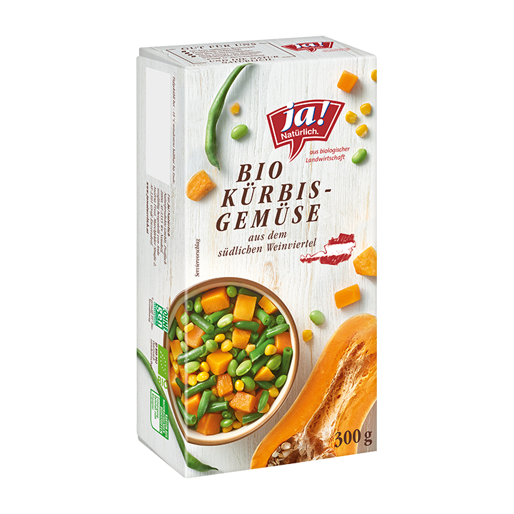 Bio-Kürbis-Gemüse tiefgekühlt