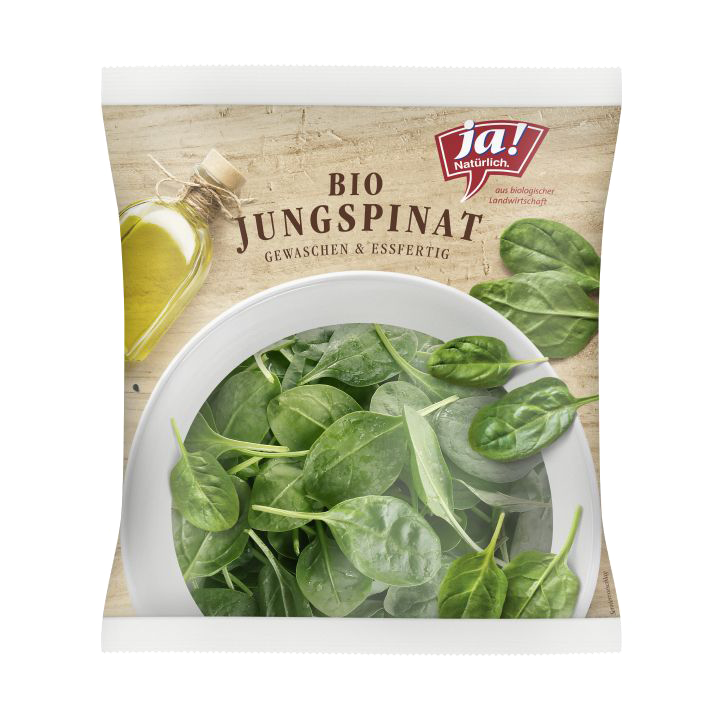 Bio-Jungspinat im Beutel