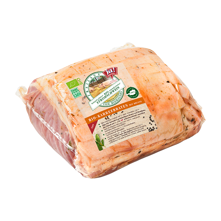 Bio-Karreebraten vom Strohschwein mit Kruste