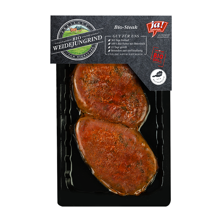 Bio-Minutensteak mariniert vom Weidejungrind