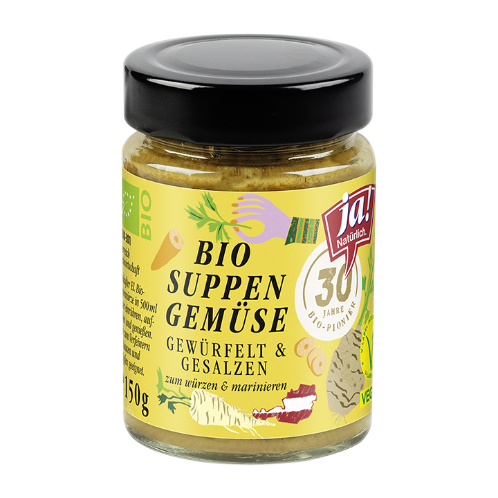 Bio-Suppengemüse im Glas
