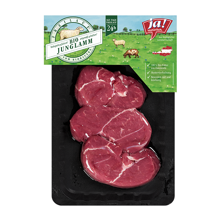 Bio-Minutensteak geschnitten vom Junglamm