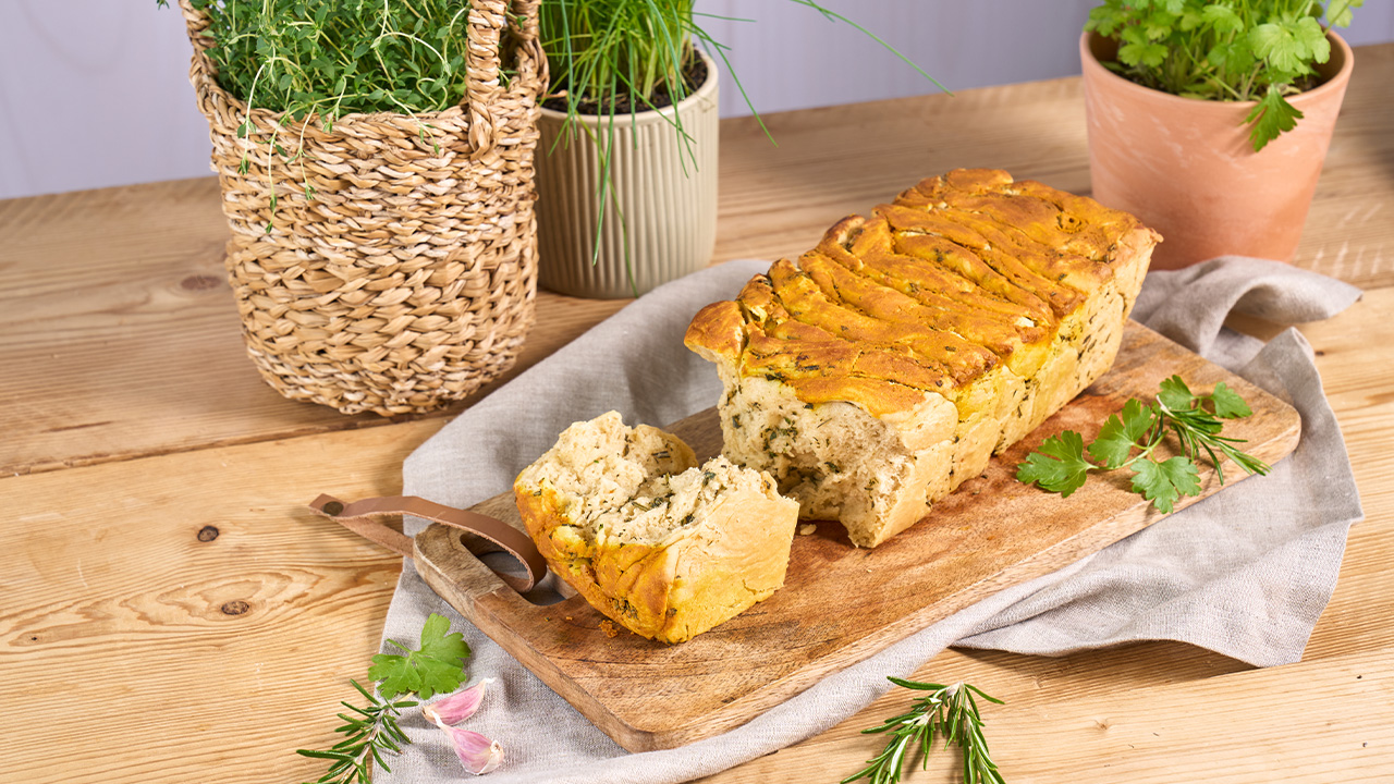 Zupfbrot mit Bio-Kräutern