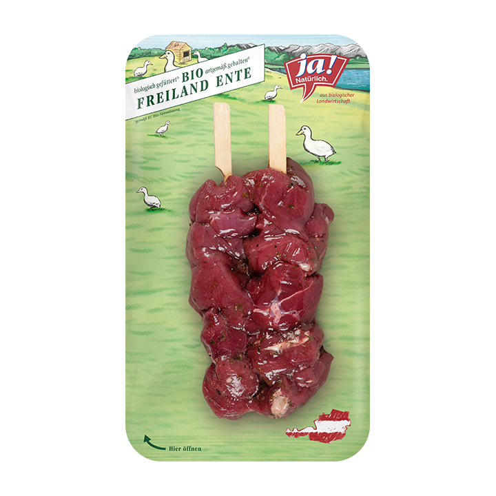 Bio-Entenfiletspieße mariniert