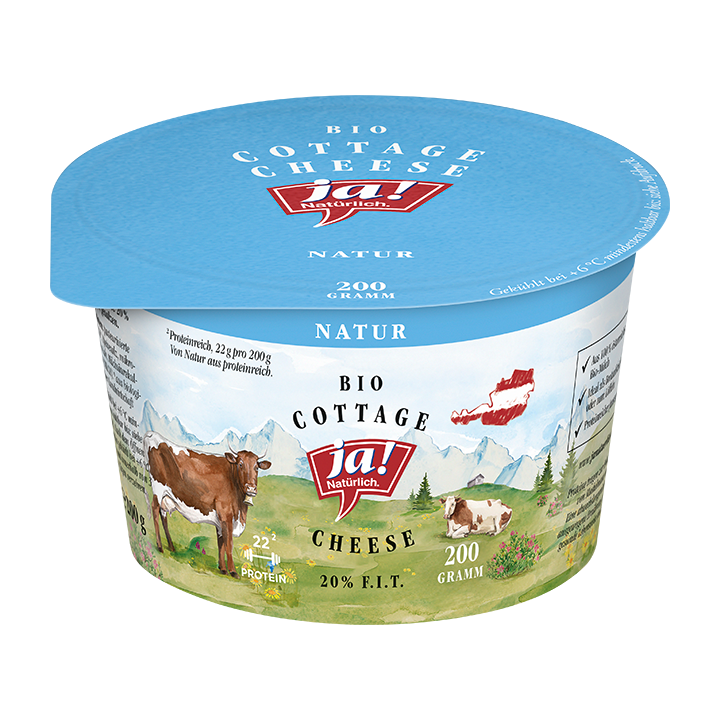 Bio Cottage Cheese 20% F.I.T. im 200g Becher von Ja! Natürlich