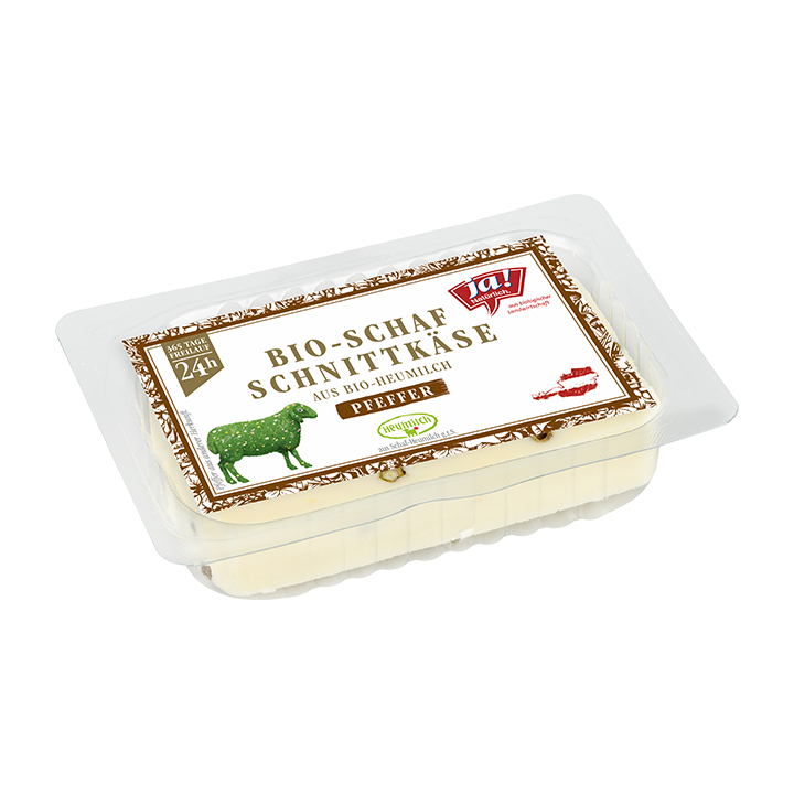 Bio Schafschnittkäse mit Pfeffer aus Heumilch