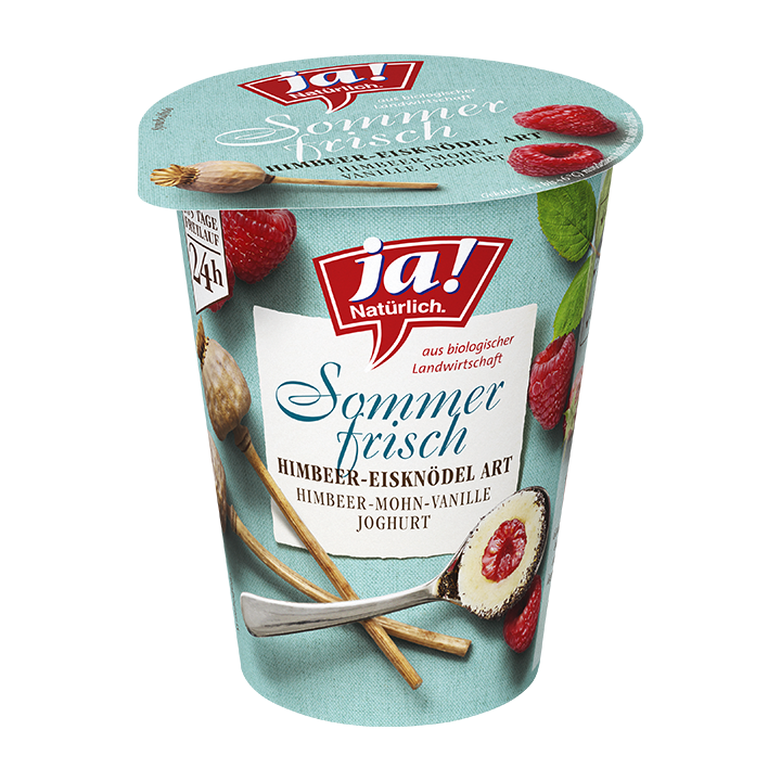 Fruchtjoghurt Sommerfrisch Himbeer-Eisknödel Art